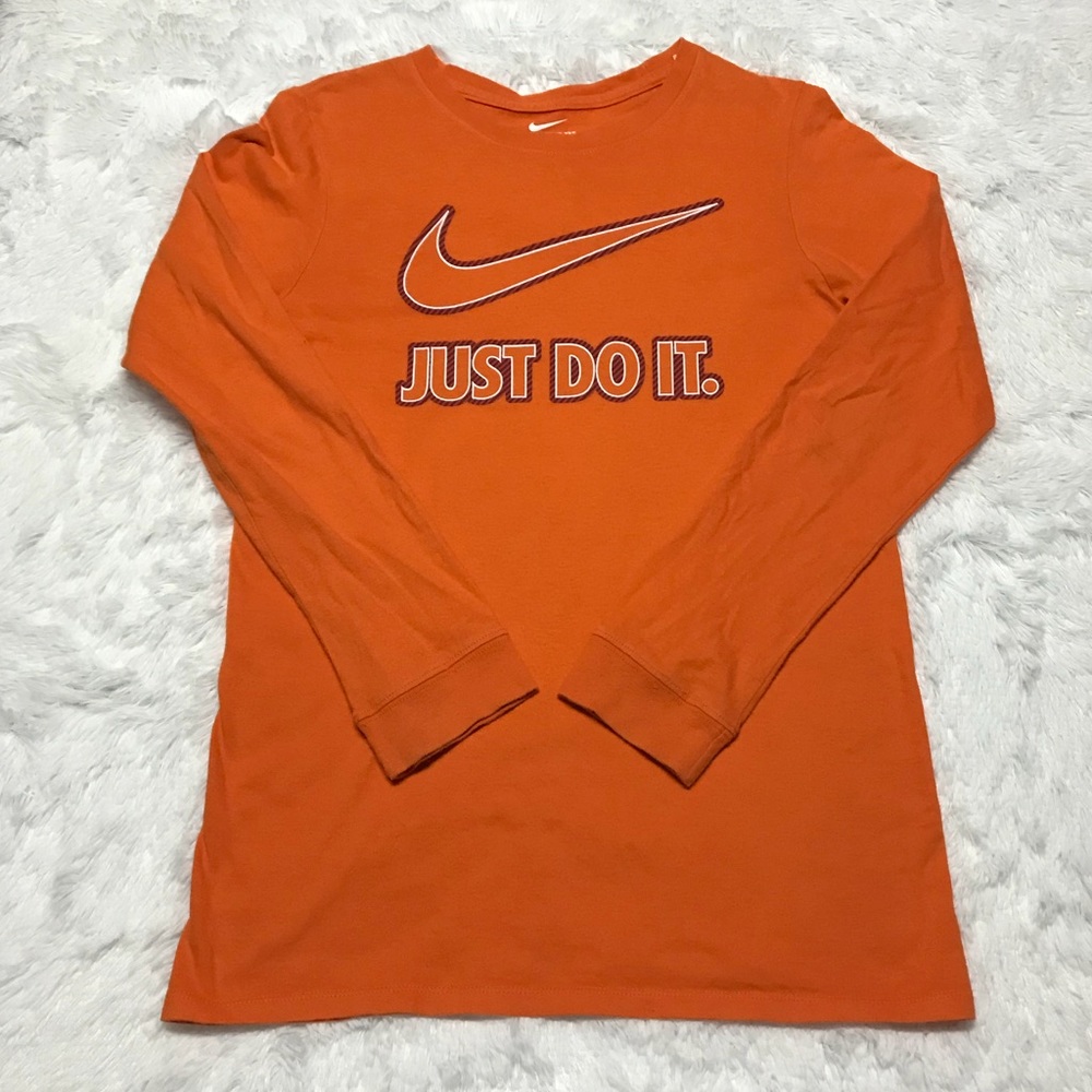 Nike Long Sleeve Tshirt Orange Large